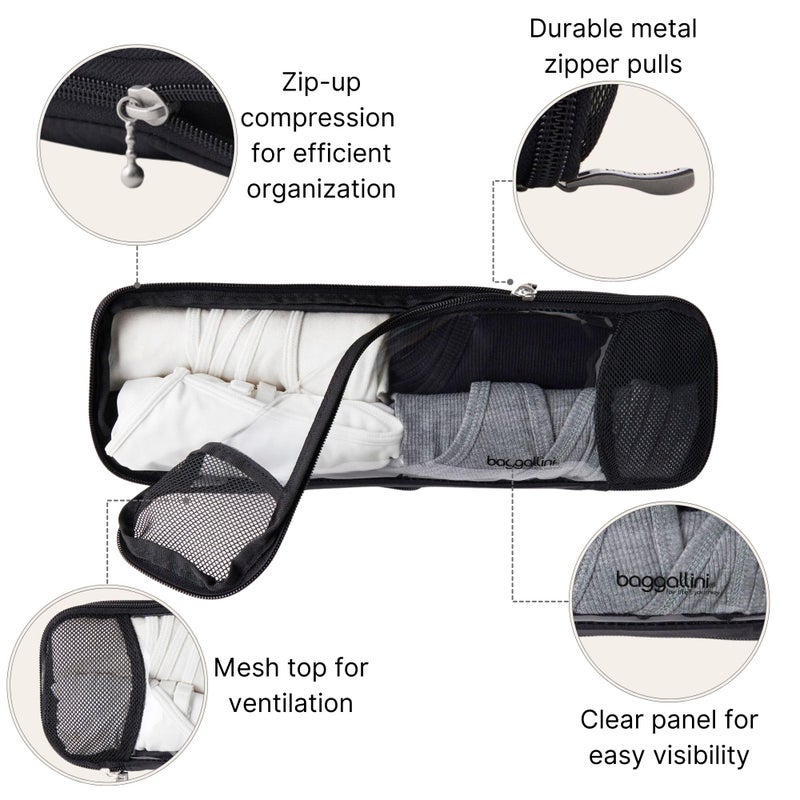 Baggallini Long Compression Cube - Lightweight Compression Packing Cube for Travel - Image 3